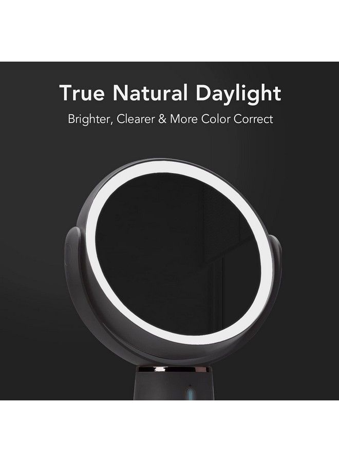 Led Lighted Magnifying Makeup Mirror With Doublesided 1X 10X Magnification Rechargeable And Adjustable Brightness Large Tabletop Vanity Mirror (Nova)