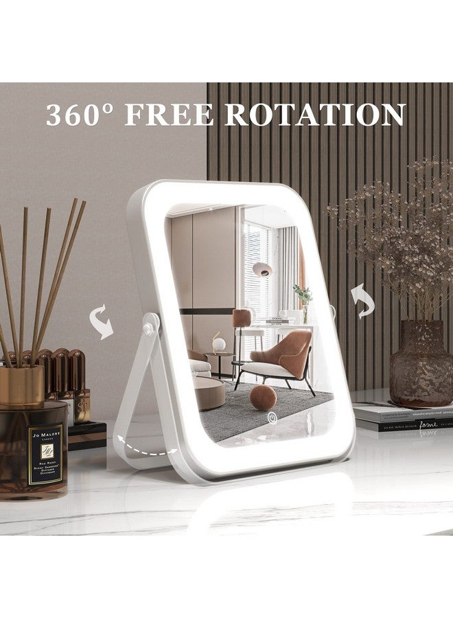 8X10 Lighted Vanity Mirror Makeup Mirror With Light Dimmable Touch Screen Portable Travel Mirror With Ushaped Bracket Cosmetic Mirror With Lights For Makeup Desk ＆ Dressing Room