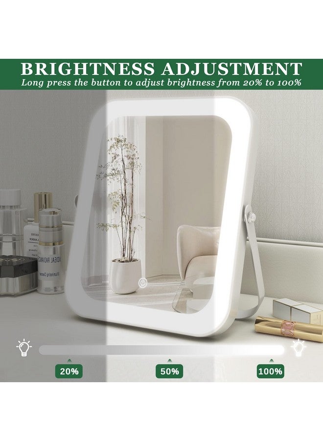 8X10 Lighted Vanity Mirror Makeup Mirror With Light Dimmable Touch Screen Portable Travel Mirror With Ushaped Bracket Cosmetic Mirror With Lights For Makeup Desk ＆ Dressing Room