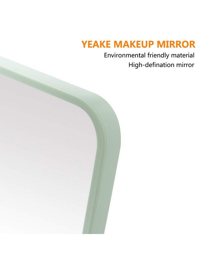 Table Desk Vanity Makeup Mirror8Inch Portable Folding Mirror With Metal Stand 90°Adjustable Rotation Tavel Make Up Mirror Hanging Bathroom For Shower Shaving(Gray)