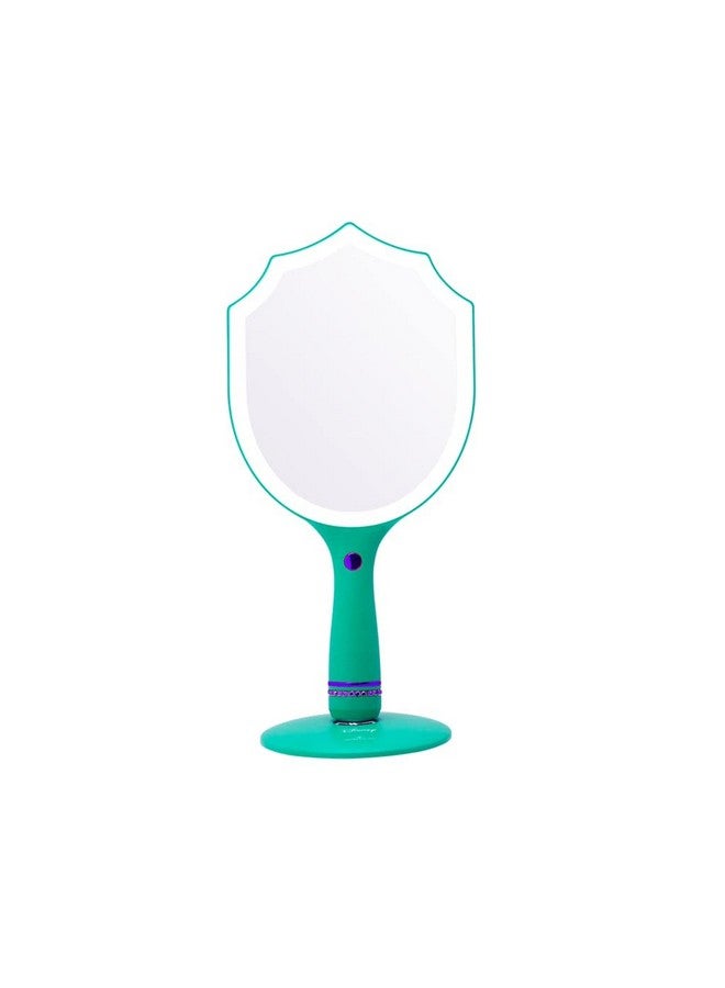 Impressions Vanity Handheld Lighted Makeup Mirror Disney Princess Ariel Led Hand Mirror With Standing Base Makeup Vanity Mirrors With Shimmering Button And 3 Color Modes For Travel Or Bedroom