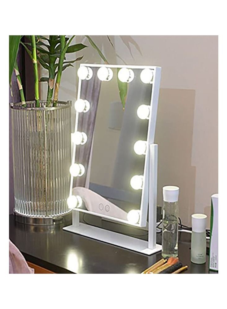 12-Piece Bulbs Sensor Touch Smart Make Up Mirror White