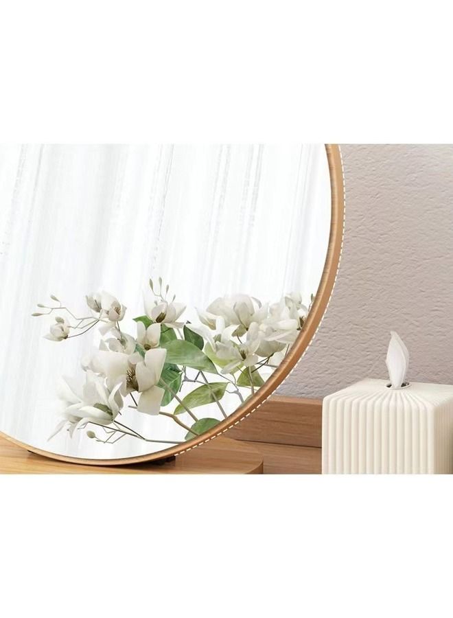 Wooden Desktop Makeup Beauty Mirror With Stand