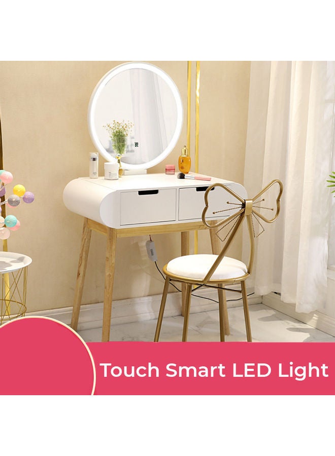 Touch Smart LED Light Mirror 40x13x43 cm White