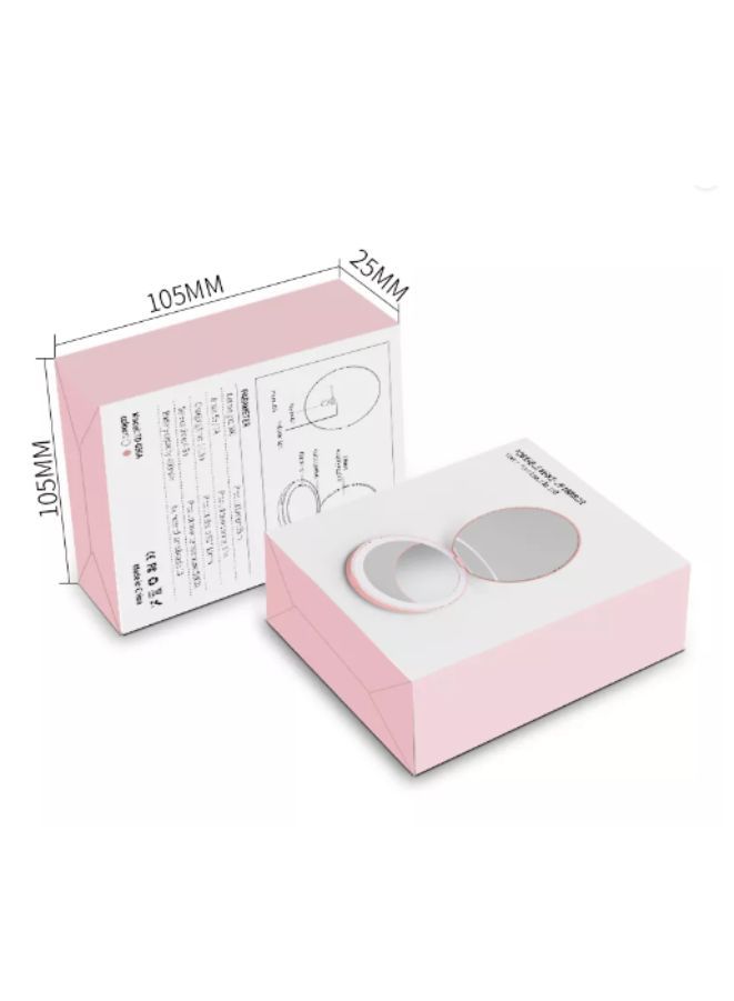 Rechargeable Compact Mirror with Light 1x/10x Magnification Dimmable Lighted Travel Makeup Mirror LED Compact Mirror for Purses Pocket Touch Switch Type-c Charging Daylight Portable Handheld White