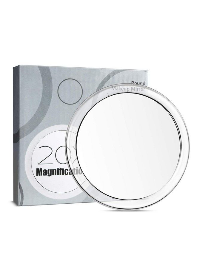 20X Magnifying Mirror Suction Cup Snowflakes 4Inches Magnified Mirror With Three Suction Cups For Easy Mounting Applying Eyeliner Tweezingblackhead Blemish Removal And More.