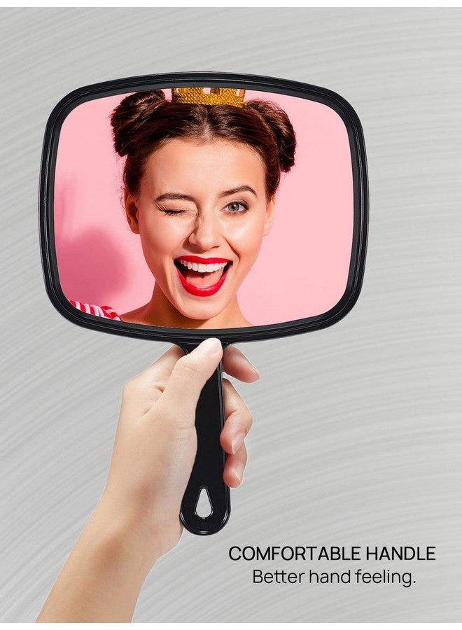 Hand Mirrorall Black Handheld Mirror With Handle6.6