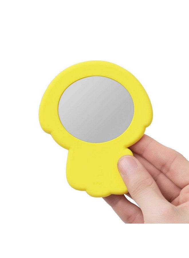 Chimmy Character Small Mini Travel Handheld Hand Mirror For Women And Girls Yellow