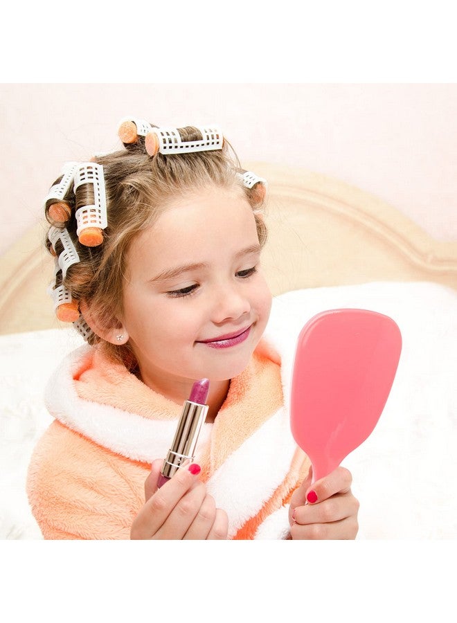 Hand Handheld Mirror With Handle Plastic Compact Travel Makeup Cosmetic Mirror Small Personal Portable Hand Held Mirror For Home Vanity Camping 7.09 X 3.15 Inches 6 Colors (50 Pieces)