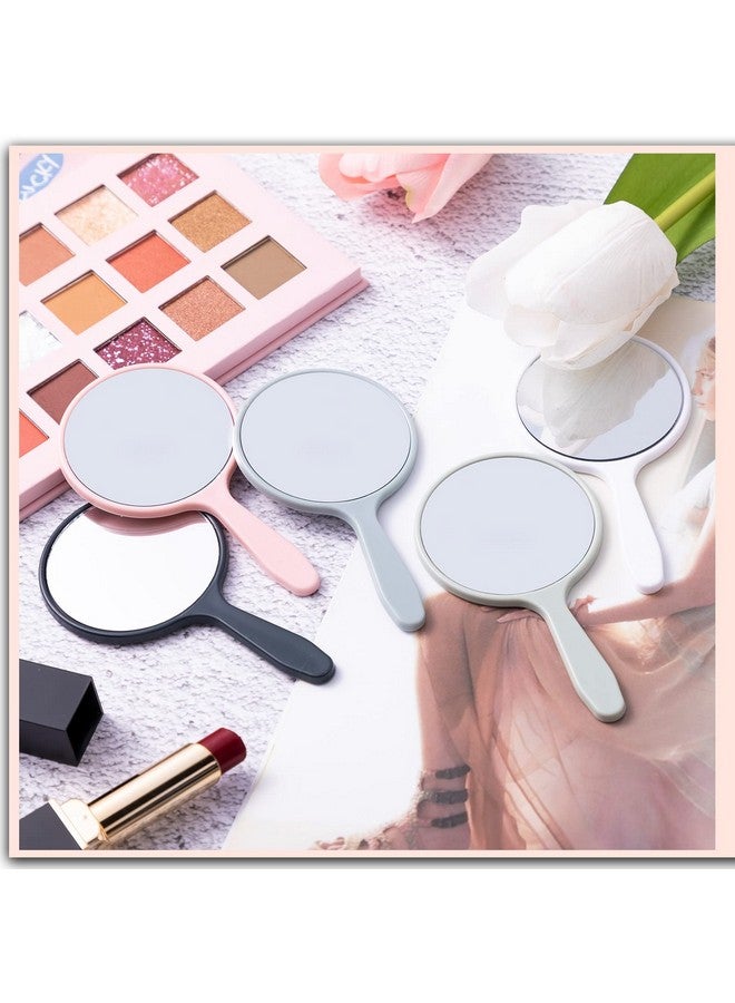 50 Pieces Handheld Mirror Small Hand Mirror With Handle Plastic Travel Makeup Cosmetic Handheld Mirrors Compact Portable Vanity Mirror 3.94 X 2.16 Inch For Women Men Girls Kids Daily Diy Use