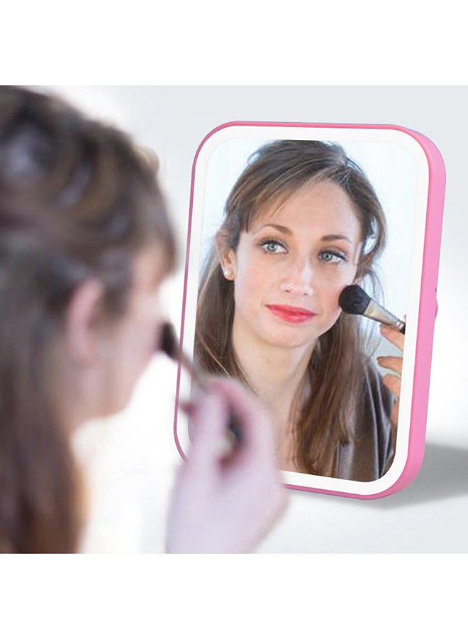 Portable Makeup Mirror Pink 22x2.4x14cm