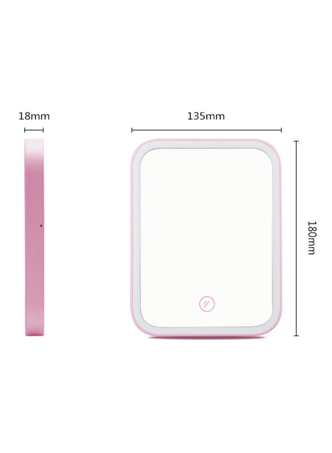 Portable Makeup Mirror Pink 22x2.4x14cm