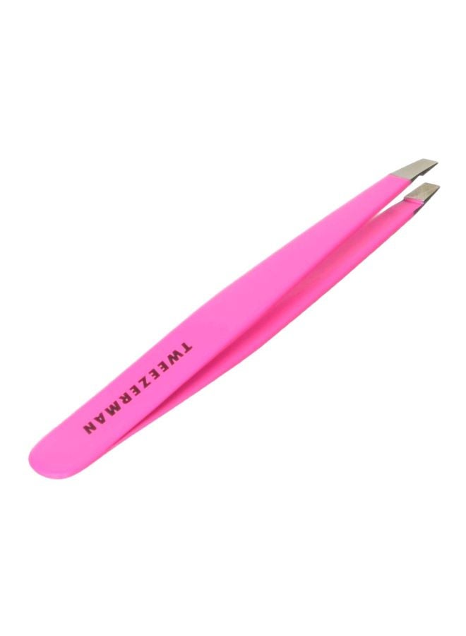 Professional Slant Tweezer Neon Pink