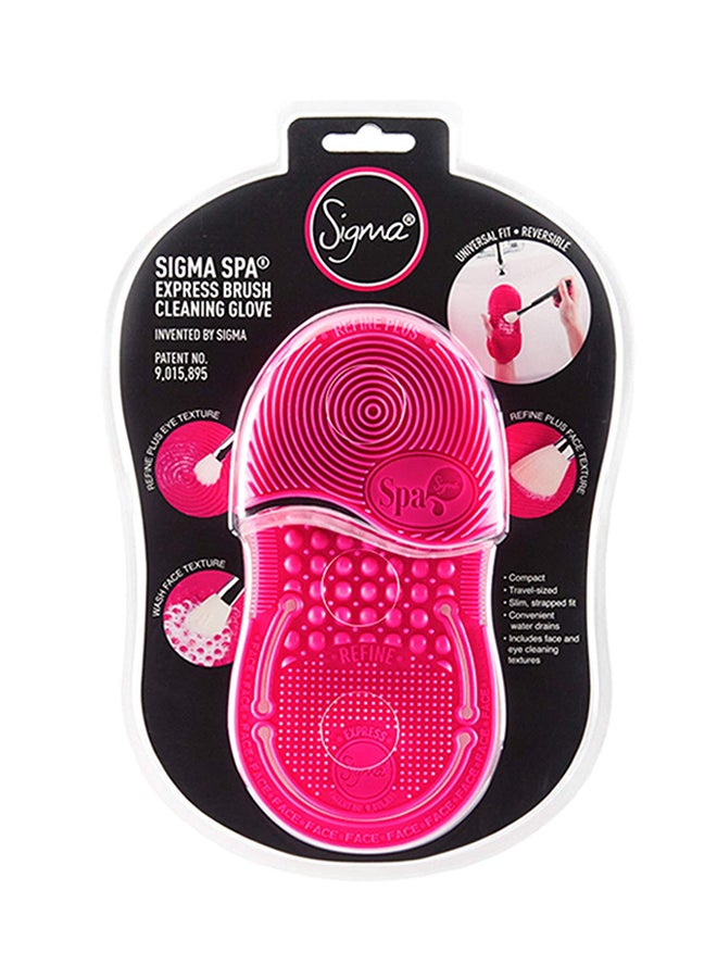 Spa Express Brush Cleaning Glove Pink