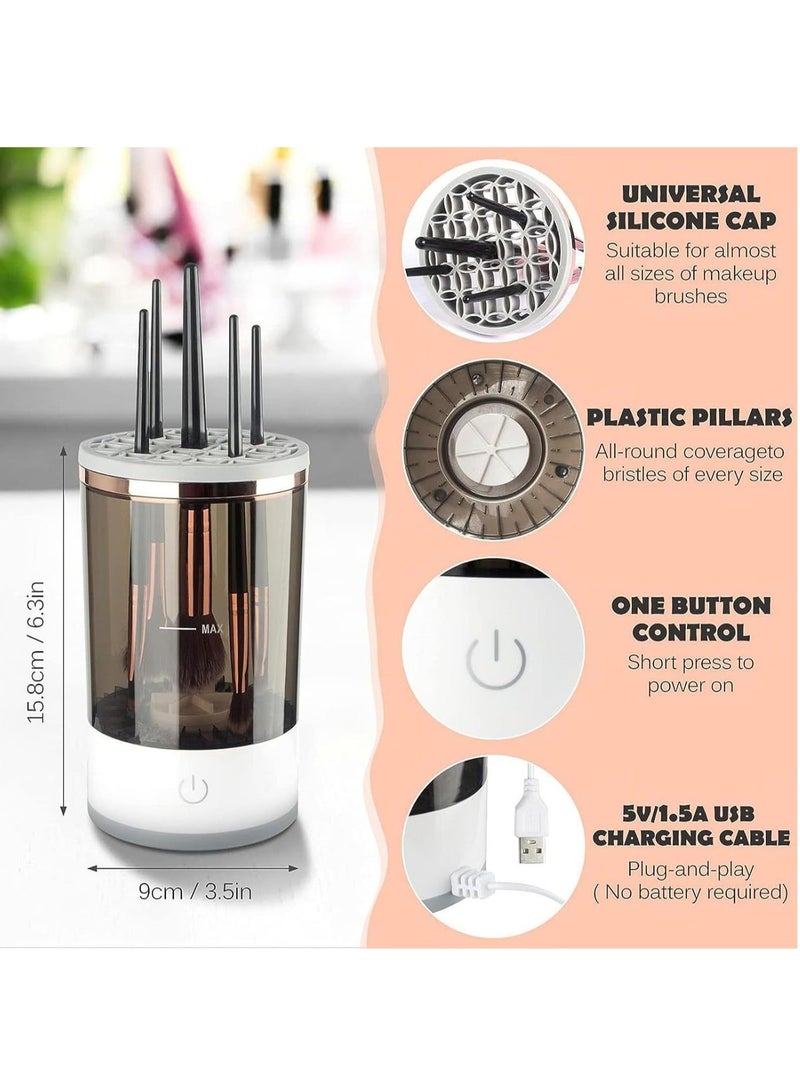 Automatic Spinning Cosmetic Brush Cleaner, Electric Makeup Brush Cleaner Machine, Fit for All Size Makeup Brush