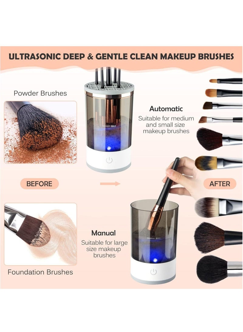 Automatic Spinning Cosmetic Brush Cleaner, Electric Makeup Brush Cleaner Machine, Fit for All Size Makeup Brush