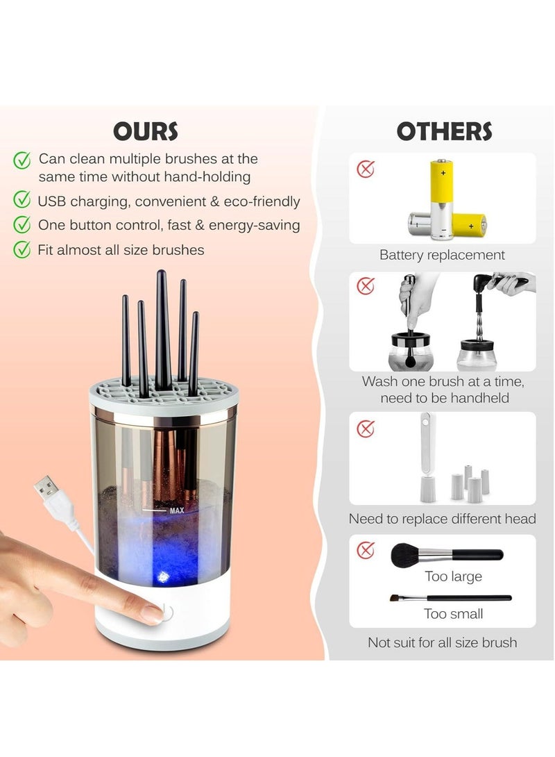 Automatic Spinning Cosmetic Brush Cleaner, Electric Makeup Brush Cleaner Machine, Fit for All Size Makeup Brush