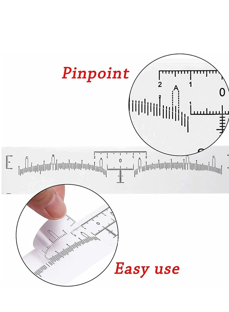 Eyebrow Ruler Stencil, 100 Pcs Stencil Microblading Ruler, Disposable Template Sticker, Shape Kit for Supplies, 3 Minutes Makeup Tools