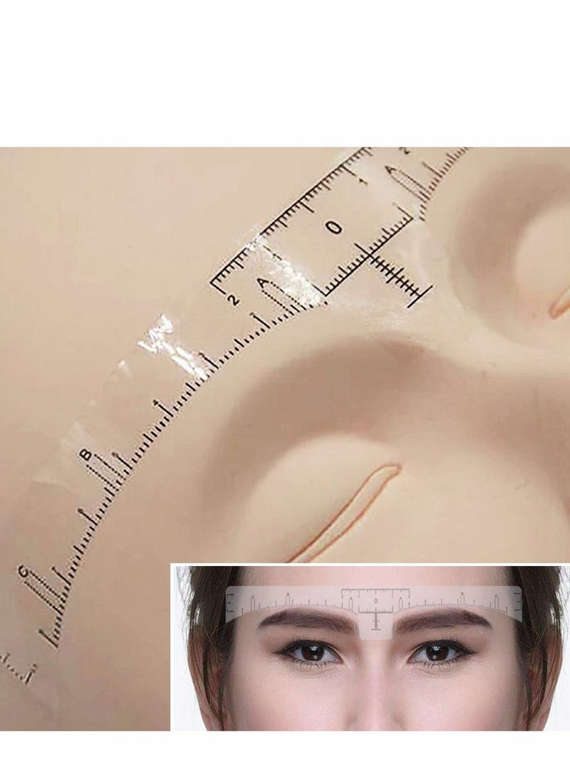 Eyebrow Ruler Stencil, 100 Pcs Stencil Microblading Ruler, Disposable Template Sticker, Shape Kit for Supplies, 3 Minutes Makeup Tools