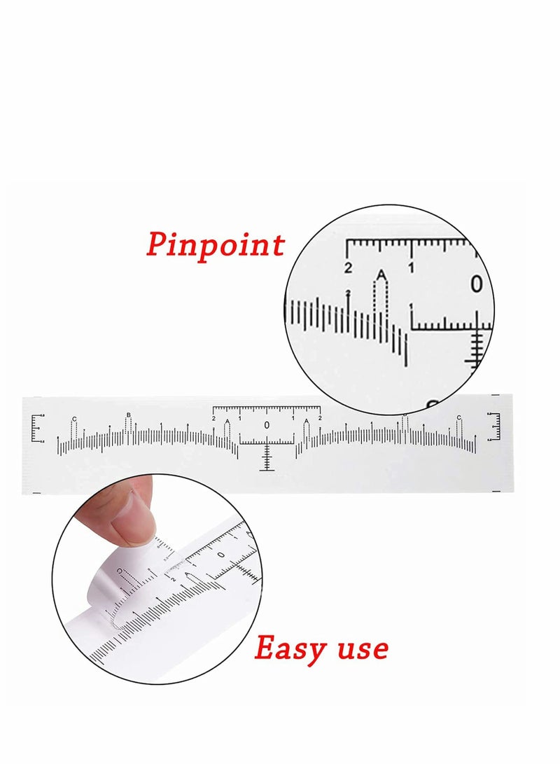Eyebrow Ruler Stencil, 100 Pcs Stencil Microblading Ruler, Disposable Template Sticker, Shape Kit for Supplies, 3 Minutes Makeup Tools