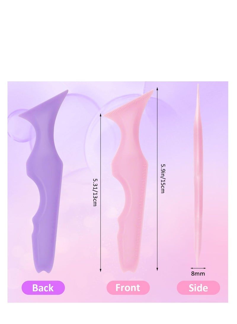 5 in 1 Eyeliner Stencils for Eyes, 2 Pcs Multifunctional Winged Eyeliner tool, Reusable Applicator Guide Makeup Tool, for Beginners Winged Eyeliner, Defined Eyebrow, Face Contour and Lip Line