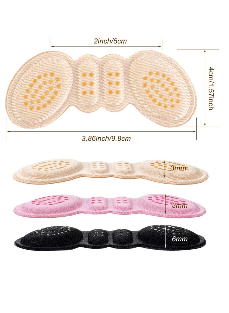 Toe Filler Inserts Adjustable Shoe Filler Heel Grip Liner Insert for Improving Shoe Fit Heel Protection Prevent Blister Unisex 6 Pairs