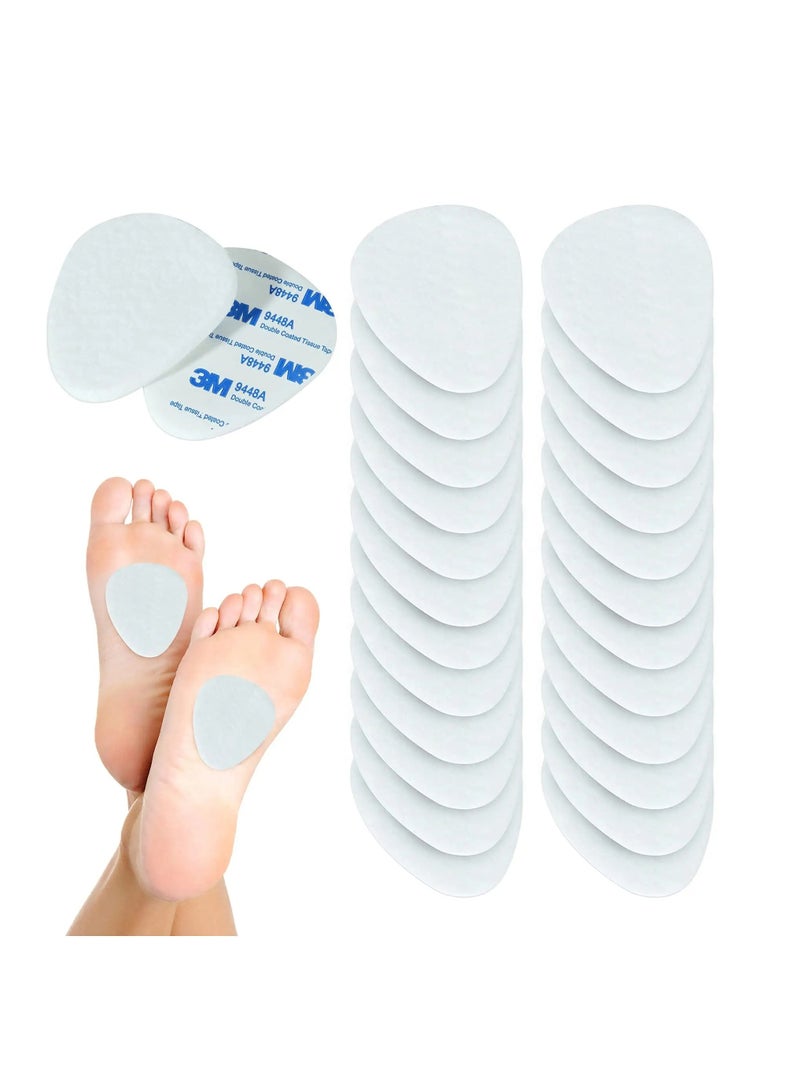 24 Pack Metatarsal Pads, Strong 3M Adhesive Strips Foot Pads for Shoes, Premium Wool Felt Arch Pads, Soft and Comfortable, Non-Slip Surface,for Foot Pain Relief Forefoot for Women and Men