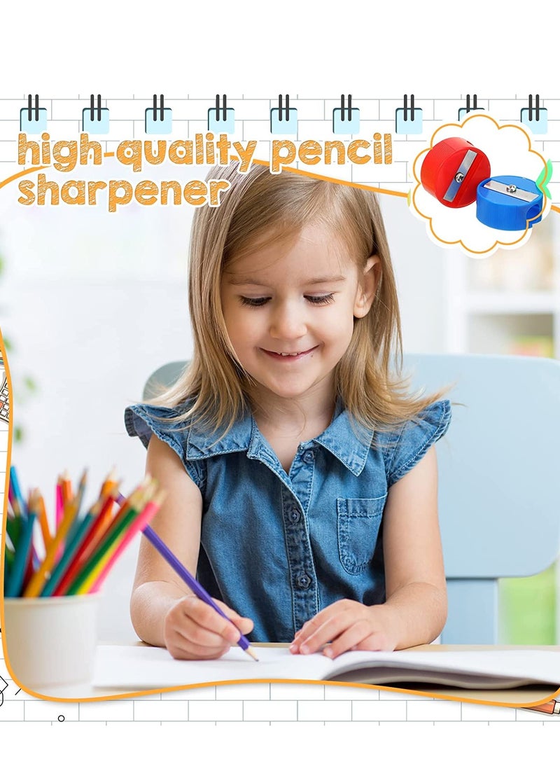 72 Pcs Pencil Sharpeners, Small Manual Pencil Sharpeners,  Mini Round Manual Sharpeners, Pocket Pencil Sharpener for Kids Adults Office School Home Supplies Goodie Bags and Gifts, Multicolor