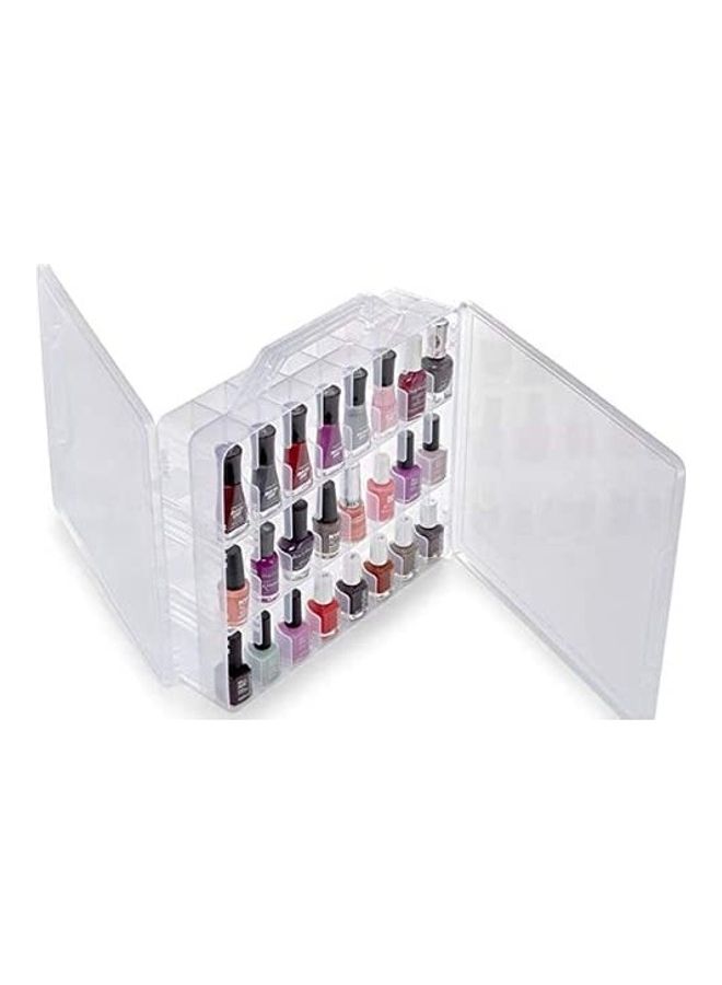 Portable Nail Polish Storage Box Organizer Clear