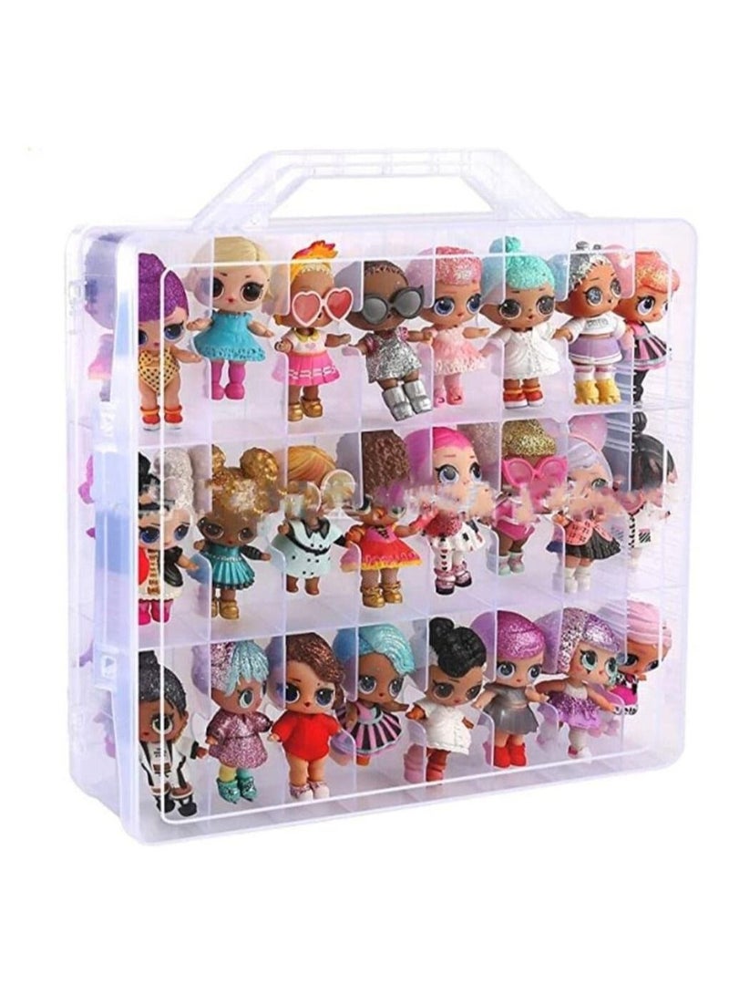 48 Multi Grid Portable Nail Polish Storage Box Organizer Holder For Display and Storage Transparent Box