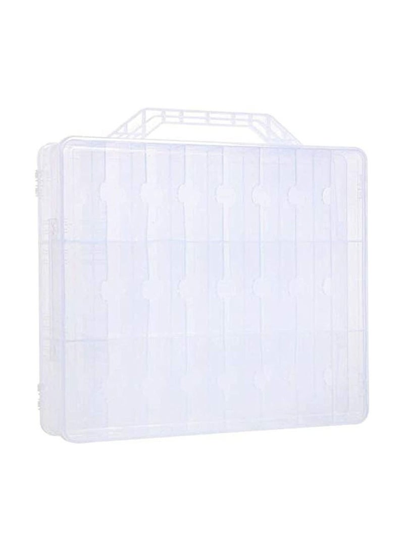 48 Multi Grid Portable Nail Polish Storage Box Organizer Holder For Display and Storage Transparent Box