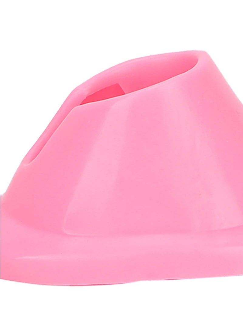 SYOSI 6 Pcs Nail Polish Bottle Holder, Soft Rubber Holder Anti‑Spill Stand for Art Salon Organizer Display Pink and White