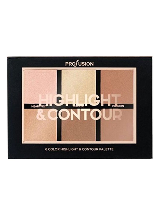 6-Shades Studio Icon Collection Makeup Palette Multicolour