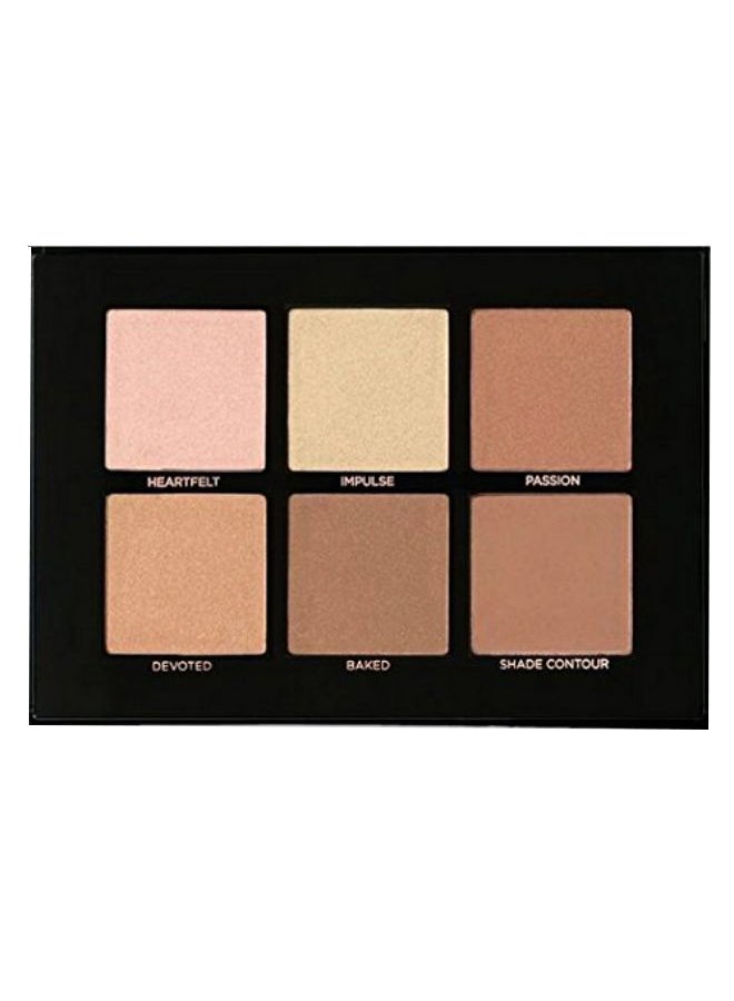 6-Shades Studio Icon Collection Makeup Palette Multicolour