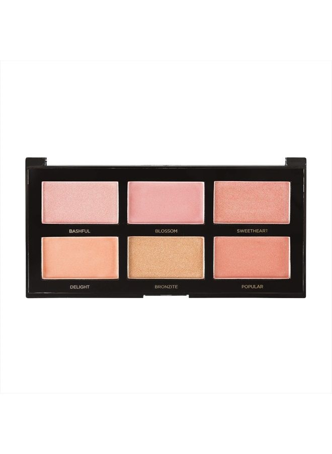 The Go Palette - Blush I, Long Lasting 6 Colours Face Blusher Gives Daily Glamorous Celebrity Look