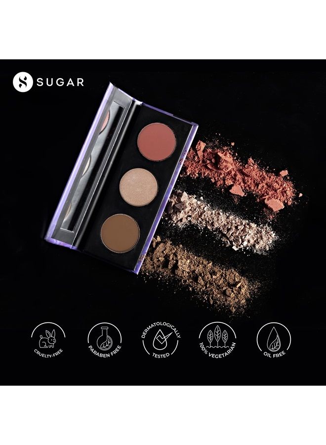 Sugar Cosmetics Contour De Force Face Palette01 Subtle SummitLonglasting formula, Lightweight Blush, Highlighter and Bronzer, Paraben free.