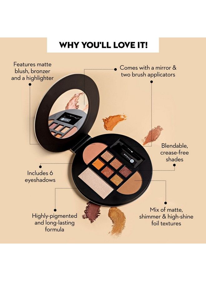 Contour De Force Eyes And Face Palette 01 Warm Win ; Intense Pigmented Long Lasting & Smudgeproof ; Vegan & Crueltyfree ; Multicolor 20.3 Grams