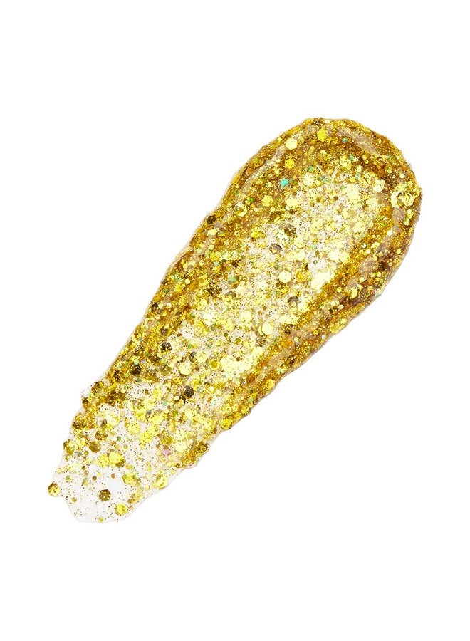 Gold Face Body Glitter Gelsinger Concerts Glitter Makeupholographic Long Lasting Chunky Sequins Glitters For Eye Lip Hair Nailsfestival Rave Accessories For Face Gems02 Gold Glitter 52G