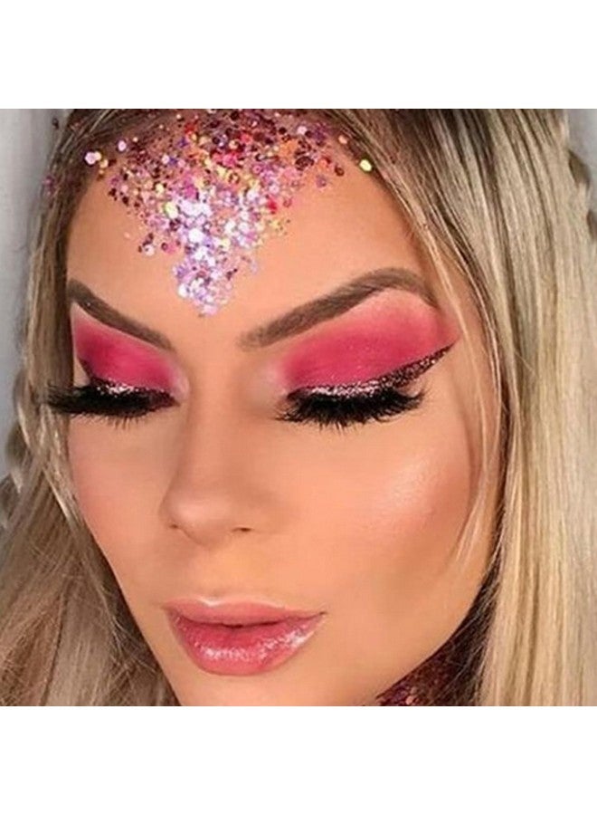 Hot Pink Body Glittersinger Concerts Music Festival Rave Accessoriesmermaid Intense Glitter Makeup Face Glitter Gelchunky Glitter For Eye Lip Hair Nailsparkling Body Glitter Gel For Women