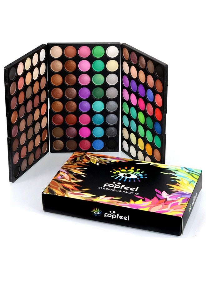 120 Color Eyeshadow Palette Kit With 10 Pcs Foundation Makeup Brush Professional Daily Use Colorful With Velvety Texture Eyeshadow Palette Highly Pigmented Waterproof Long Lasting Makeup