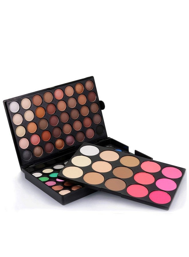 120 Color Eyeshadow Palette Kit With 10 Pcs Foundation Makeup Brush Professional Daily Use Colorful With Velvety Texture Eyeshadow Palette Highly Pigmented Waterproof Long Lasting Makeup