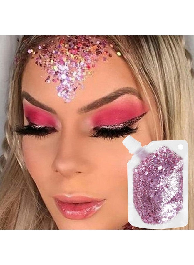 Light Pink Body Glittermermaid Sequins Face Glitter Gelchunky Glitter Face Paintholographic Glitter For Face/Body/Hair/Eye/Lipsparkly Body Glitter For Women And Kids