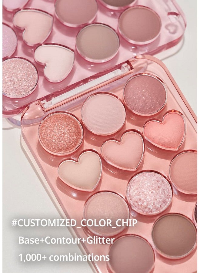 Pin Point Eyeshadow Palette 01 Peach+Coral= ; Eyeshadow Palette For Daily Makeup, Ultrablendable, Matte, Glitter, Shimmer Shades