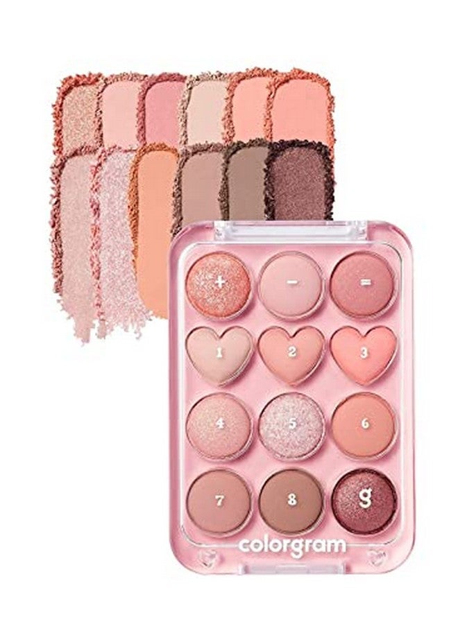 Pin Point Eyeshadow Palette 01 Peach+Coral= ; Eyeshadow Palette For Daily Makeup, Ultrablendable, Matte, Glitter, Shimmer Shades