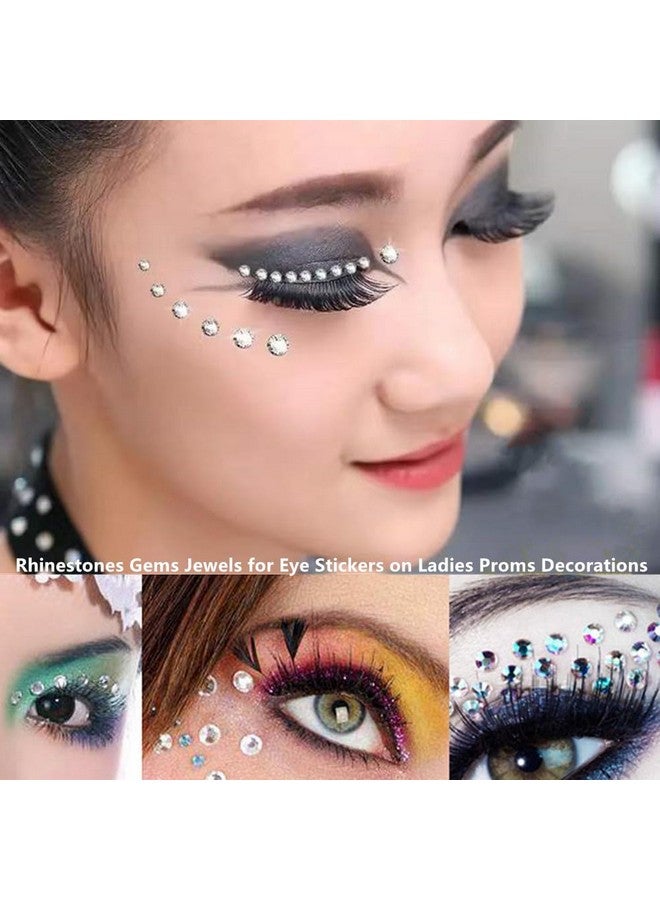 423 Pieces Self Adhesive Face;Hair Gems Rhinestones,Body Glitter Eye Gems Diamonds Rhinestones Crystals Hair Jewels Stick On Face Jewels For Singer Concerts Festival Rave,Hair;Nails Rhinestones