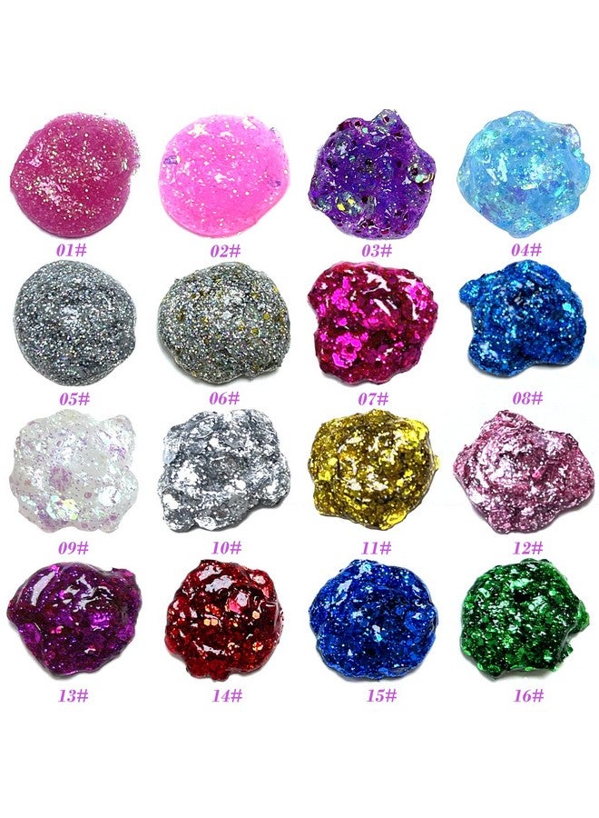 Holographic Face Glitter Gel Body Shimmer Makeup For For Hair Face Clavicle Arm Nail Eyeshadow Long Lasting Waterproof Mermaid Sequins Party Glitter For Rave Festival 1.35Oz (Laser White 9)