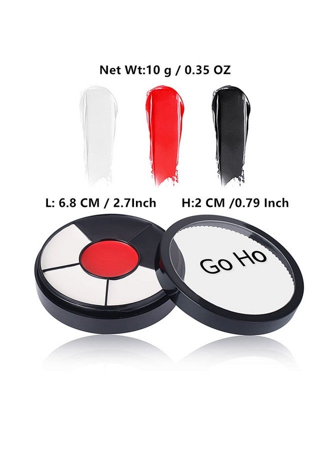 Makeup Clown White Black Red Face Paint3 In 1 Colors Wheel For Clown Makeup Special Effectszombie Vampire Skeleton For Halloween Costume And Body Paint