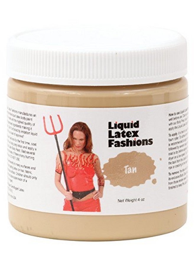 Tan 4 Ozliquid Latex Body Paint Ammonia Free No Odor Easy On And Off Cosplay Makeup Creates Professional Monster Zombie Arts