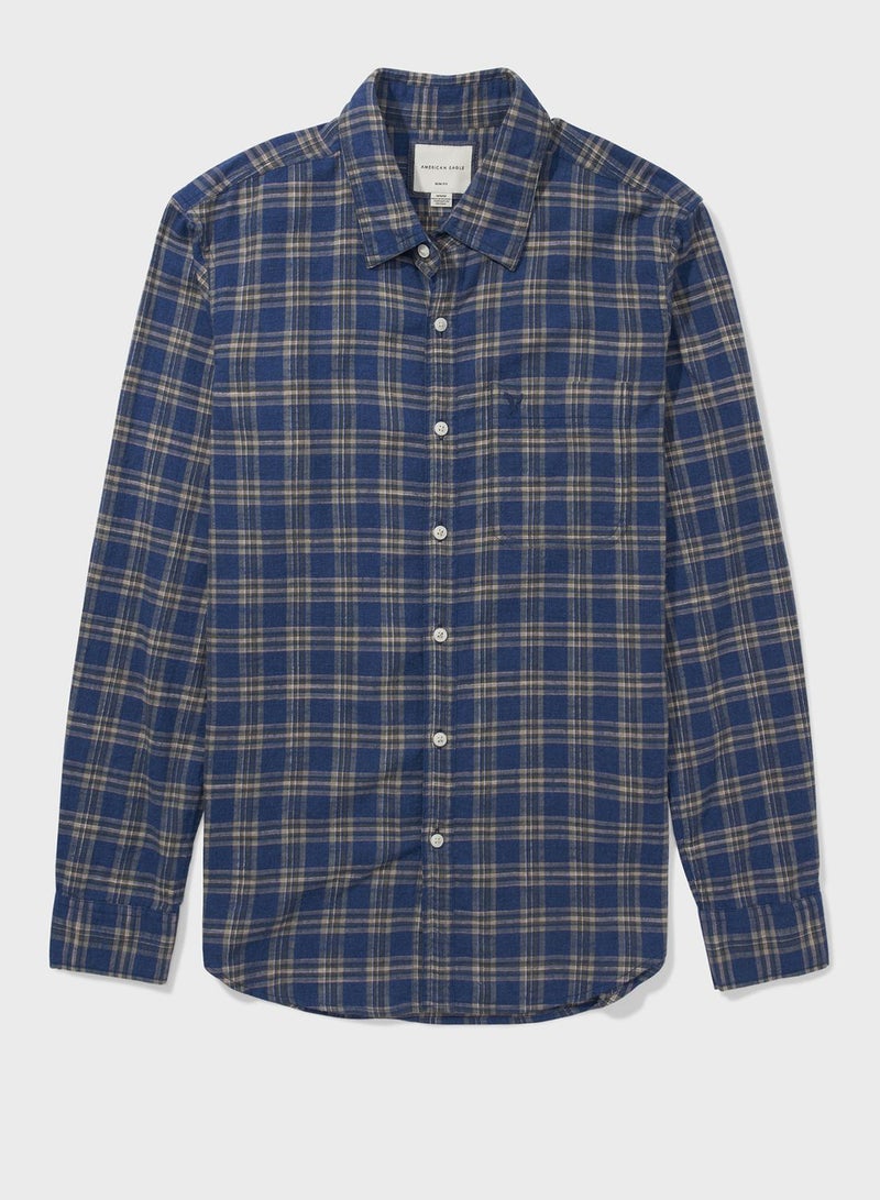 Checked Slim Fit Shirt