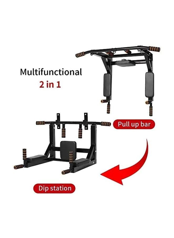 Aluminum 2-In-1 Multifunctional Horizontal Wall Mounted Pull Up Bar 77x74x10.5cm